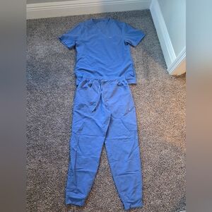 Mens Jaanu Blue Scrub Set